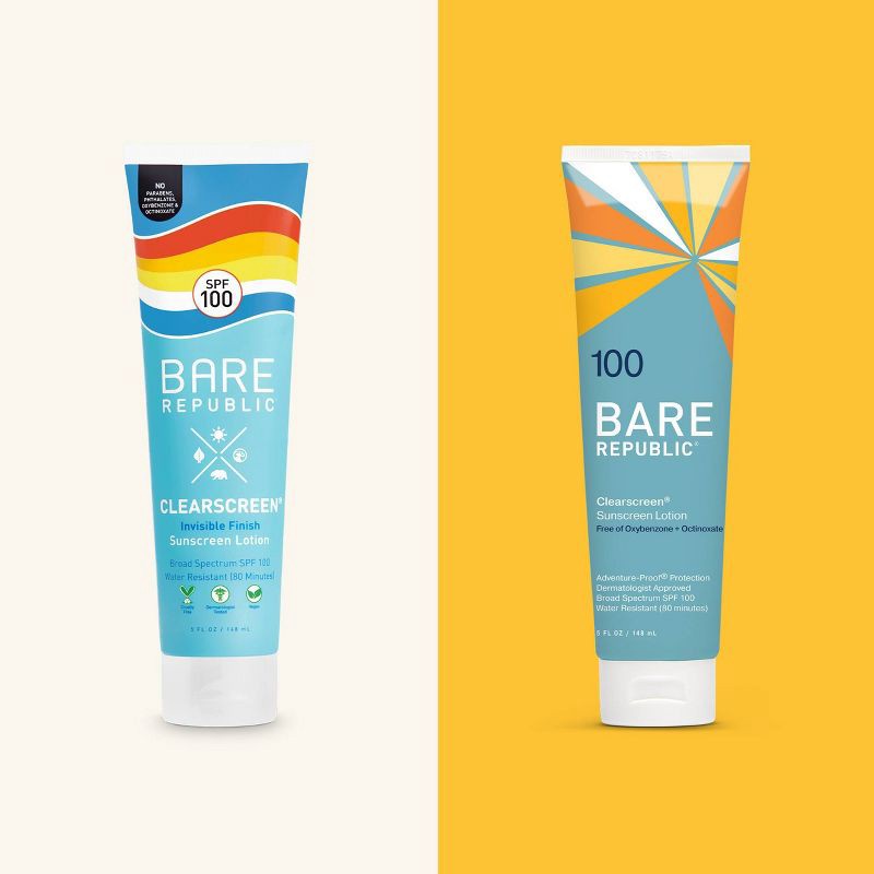 slide 5 of 5, Bare Republic Clearscreen Sunscreen Lotion - SPF 100 - 5oz, 100 x 5 oz