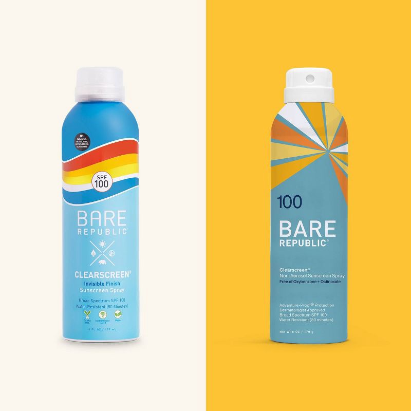 slide 3 of 4, Bare Republic Clearscreen Sunscreen Spray - SPF 100 - 6 fl oz, 100 x 6 fl oz
