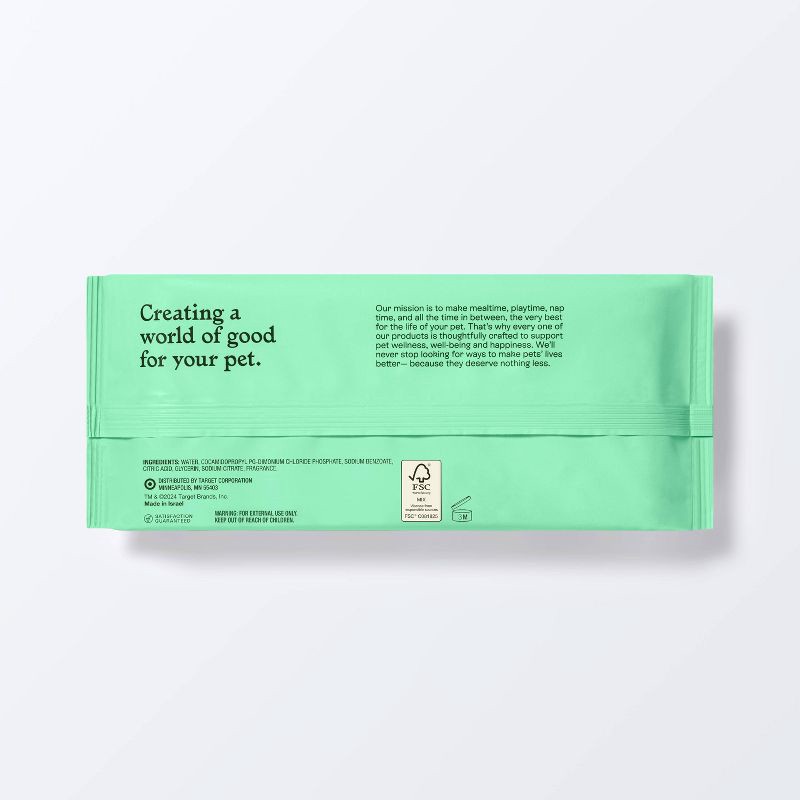 slide 3 of 6, Botanical Mint Dog Grooming Wipes - 60ct - Kindfull™, 60 ct