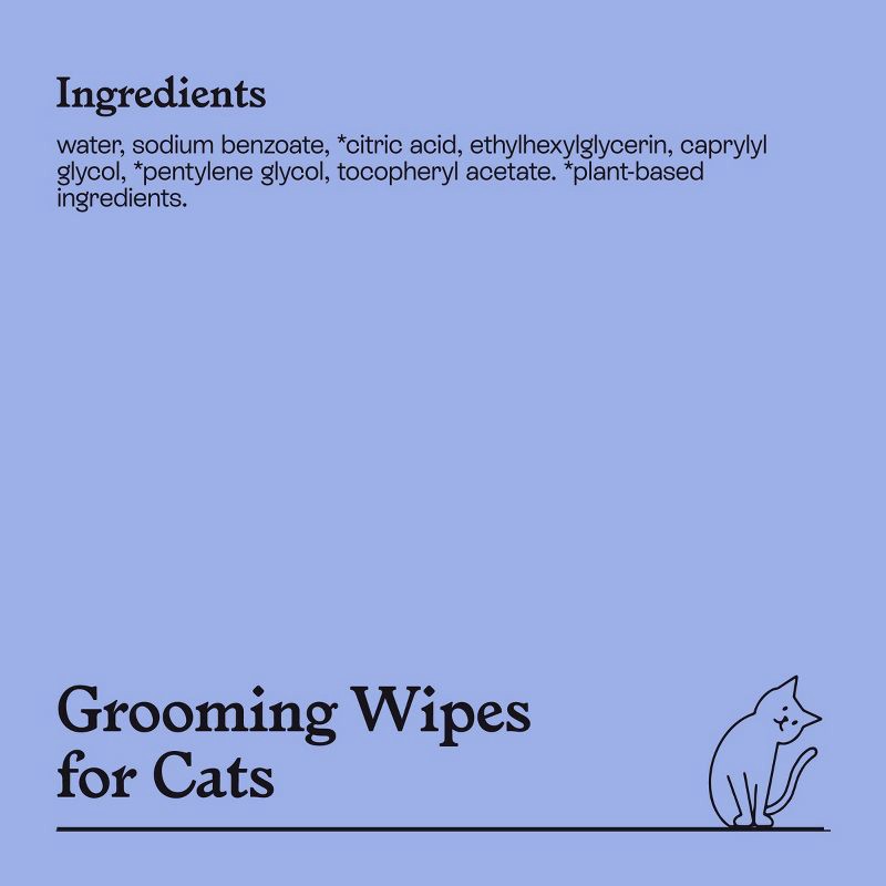 slide 5 of 6, Fragrance Free Cat Grooming Wipes - 60ct - Kindfull™, 60 ct