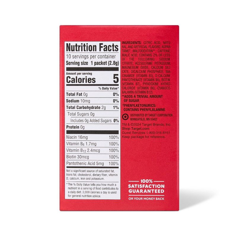 slide 2 of 3, Blue Raspberry Sugar-Free Drink Mix - 10ct - Market Pantry™, 10 ct