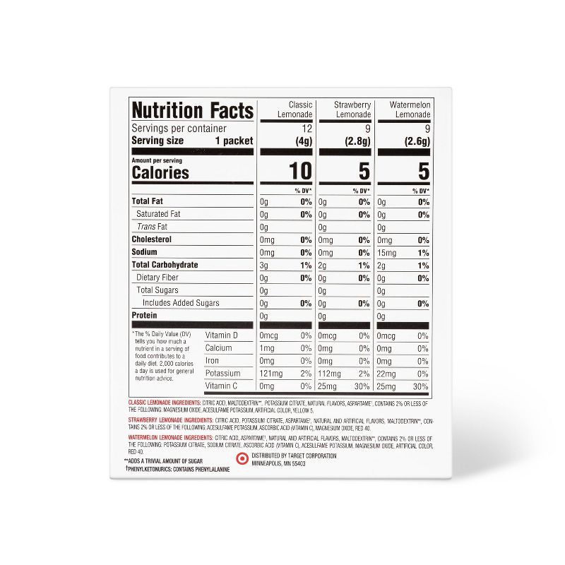 Lemonade Variety SugarFree Drink Mix 30ct Market Pantry™ 30 ct Shipt