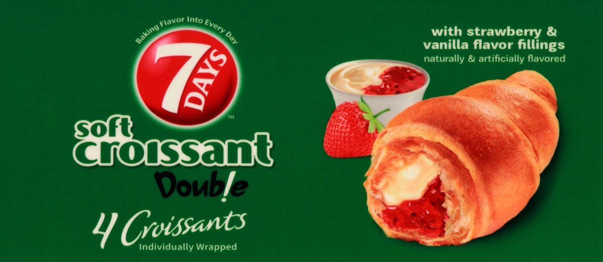 slide 6 of 9, 7DAYS Double Soft Croissant with Strawberry & Vanilla Flavor Fillings 4 - 2.12 oz Packs, 4 ct