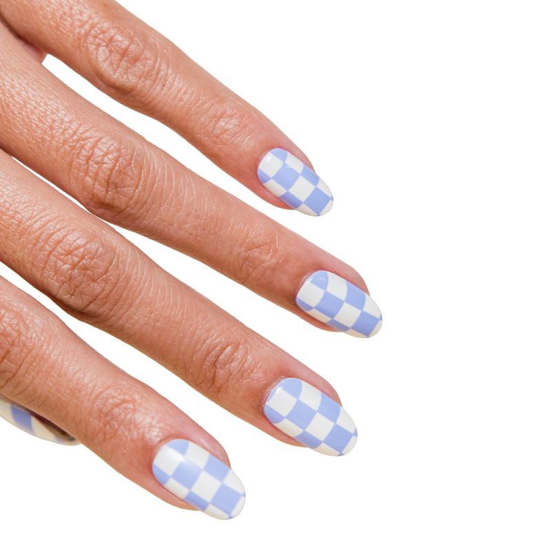 slide 2 of 7, Chillhouse Chill Tips Fake Nails - Design Studio - Checked Out - 24ct, 24 ct