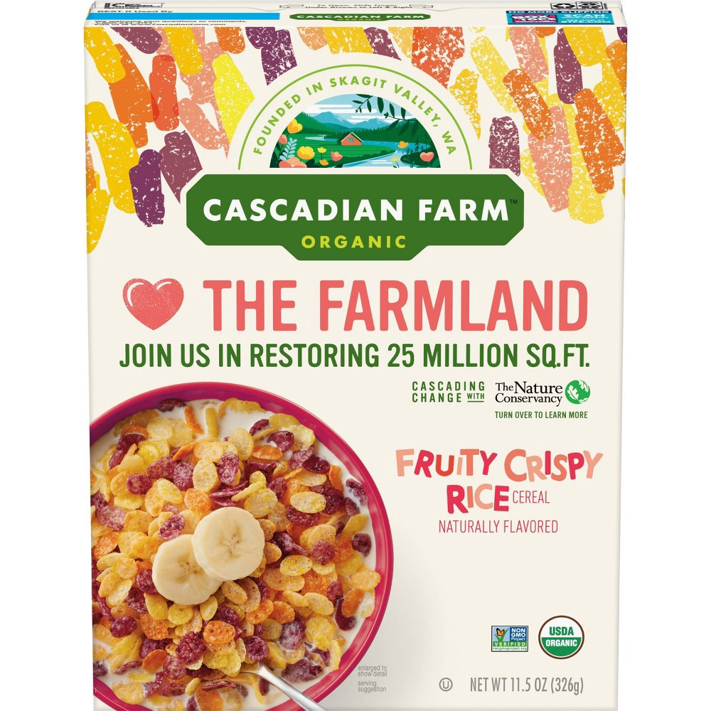 slide 2 of 5, Cascadian Farm Fruity Crispy Rice Cereal - 11.5oz, 11.5 oz