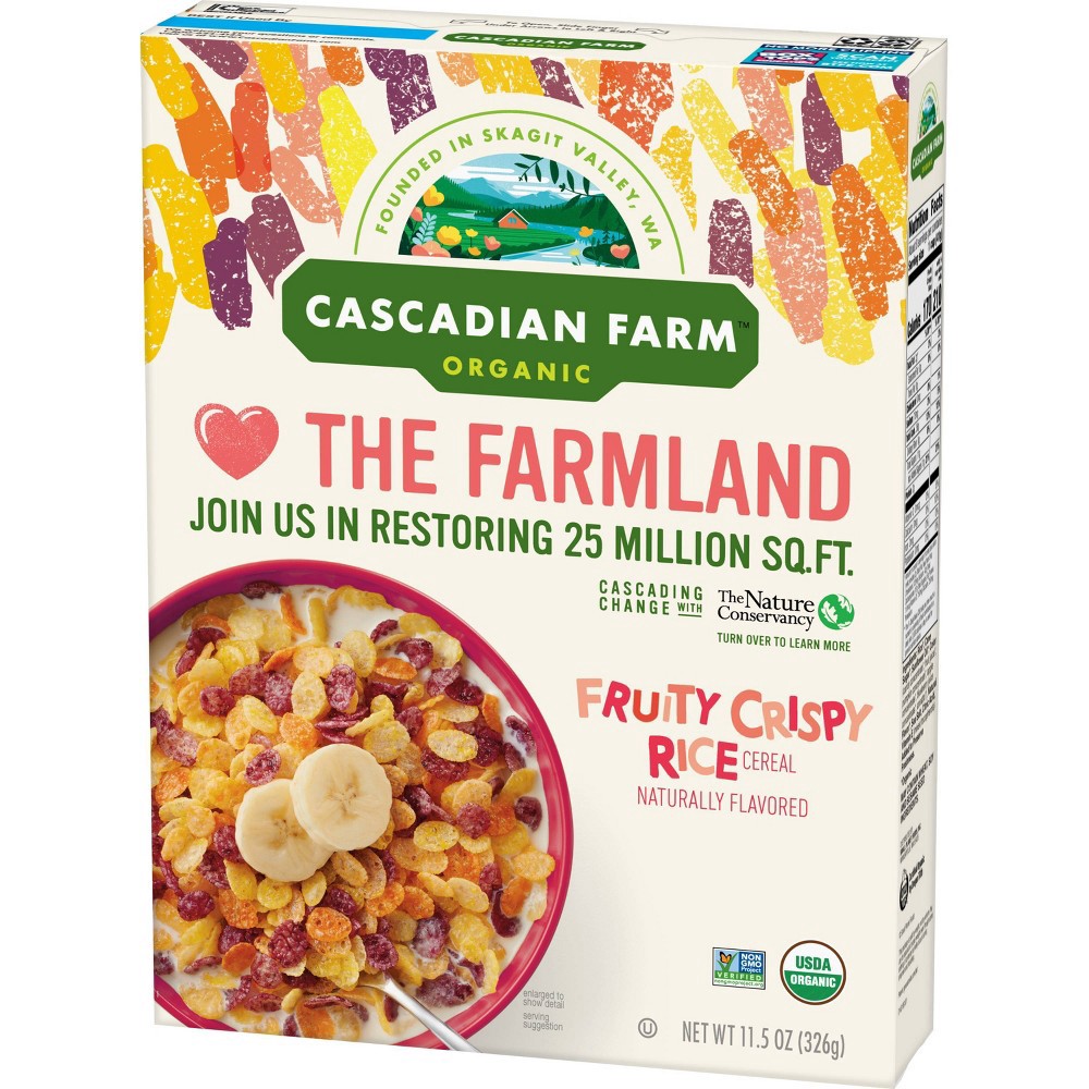 slide 4 of 5, Cascadian Farm Fruity Crispy Rice Cereal - 11.5oz, 11.5 oz