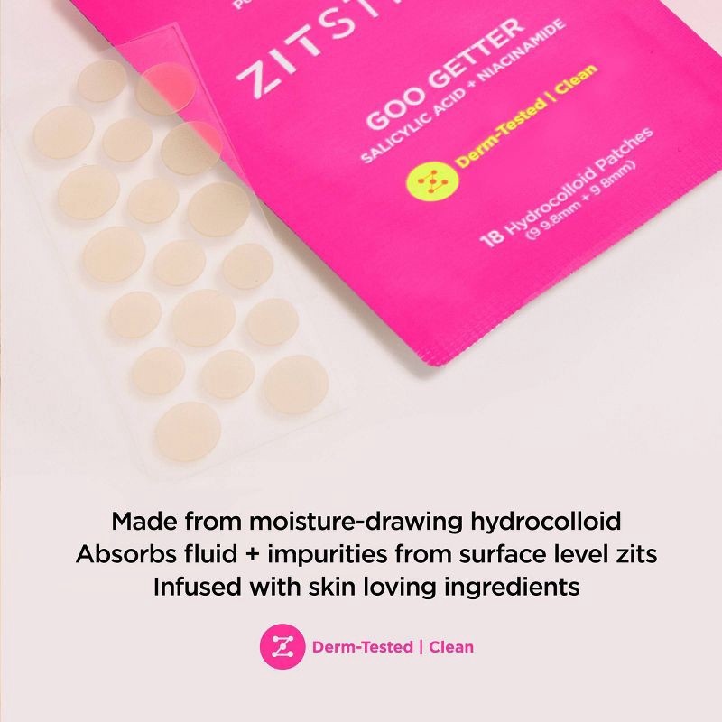 slide 5 of 8, ZitSticka Goo Getter Surface Pimple Hydrocolloid Acne Patch - 36ct, 36 ct