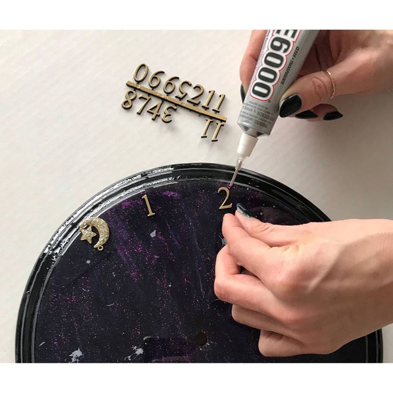 slide 4 of 5, 1.0 fl oz Glue with Precision Tips Clear - E6000: Water-Resistant Craft Adhesive, Dries Clear, Ideal for Shoes & Art Projects, 1 fl oz