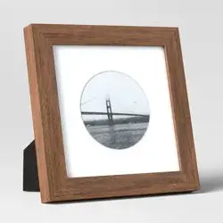 6" x 6" Matted to 4" x 4" Single Image Table Frame with Circle Brown - Threshold™