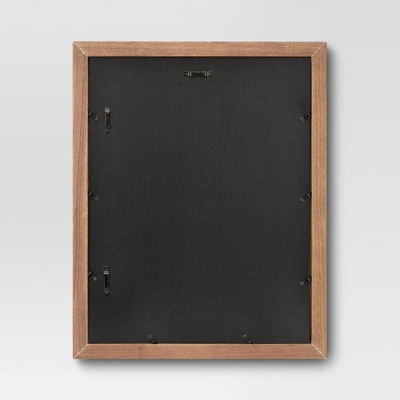 slide 5 of 5, 14" x 18" Matted to 11" x 14" Wood Wall Frame Midtone Woodgrain - Threshold™: Traditional Style, MDF, Glass Glazing, 1 ct