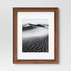 11" x 14" Matted to 8" x 10" Wood Wall Frame Midtone Woodgrain - Threshold™: MDF, Glass, Sawtooth Back