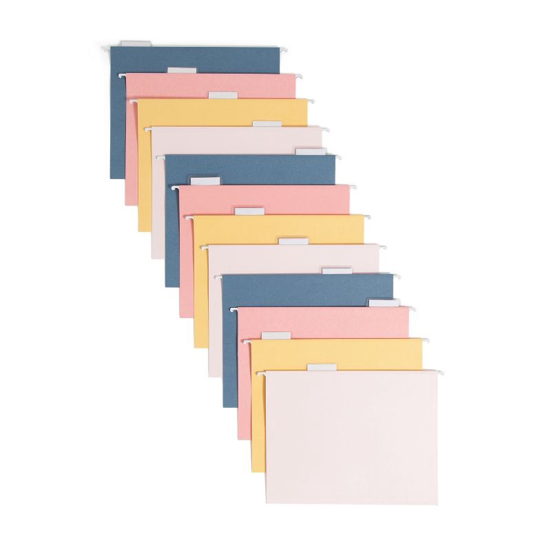 slide 2 of 7, U Brands 12ct Hanging File Folders - Cottage Core: Multi-Color Paperboard, Pronged, 12 Sheet Capacity, 9.21" x 12.91", 12 ct, 12 sheets