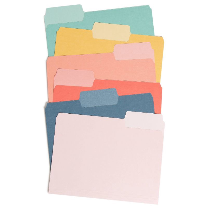 slide 4 of 10, U Brands 24ct Super TabFile Folders - Two Toned, 24 ct