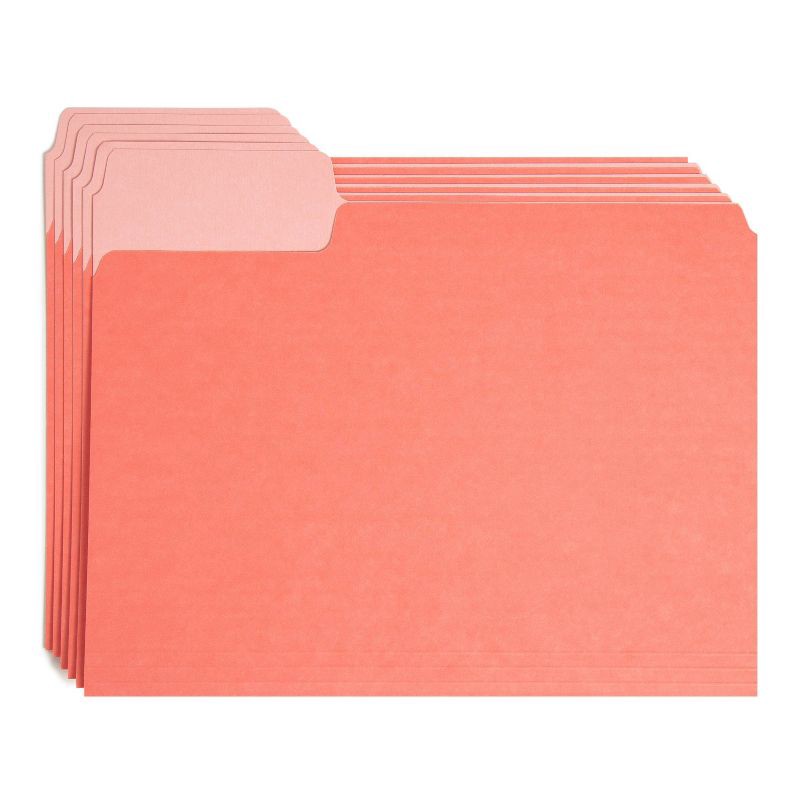 slide 8 of 10, U Brands 24ct Super TabFile Folders - Two Toned, 24 ct