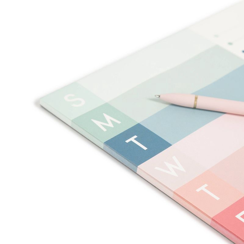 slide 5 of 7, U Brands 10''x10'' Weekly Combination Pad - Coral Chic: Weekly To Do List, Office Supplies, Notepad, 52 Sheets, 52 sheets