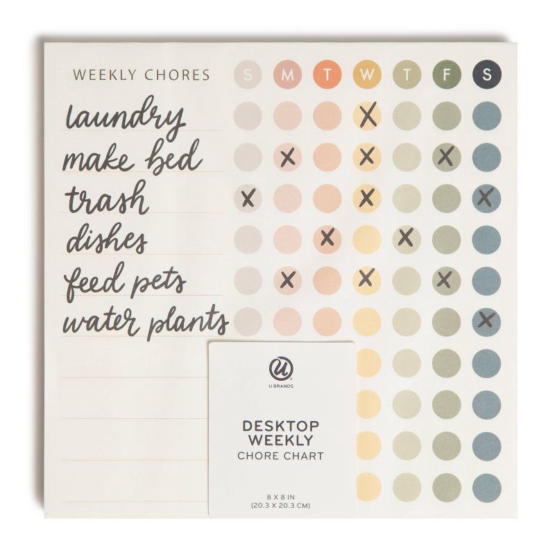 slide 1 of 7, U Brands 8''x8'' Chore Pad Bold, 1 ct