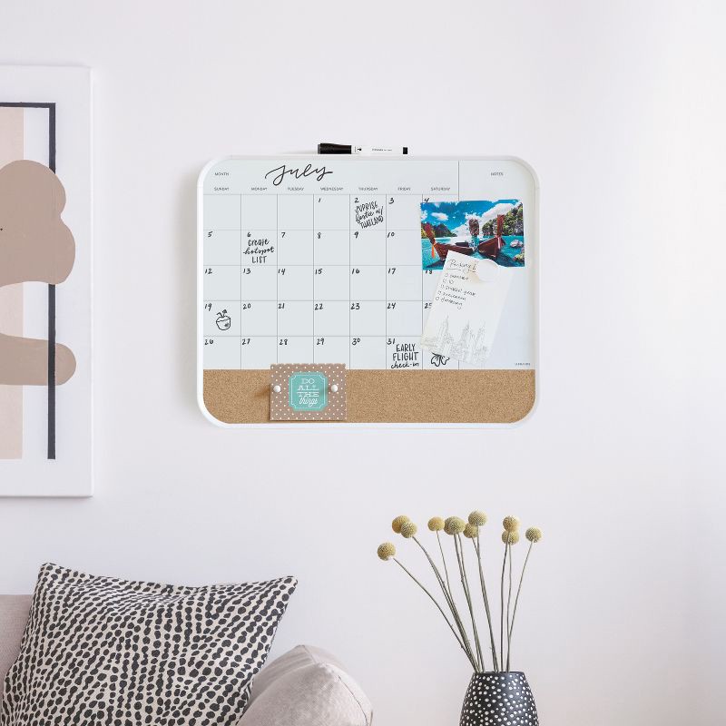 slide 5 of 7, U Brands 16"x20" Mod Frame 3-in-1 Planner Board - White, 1 ct