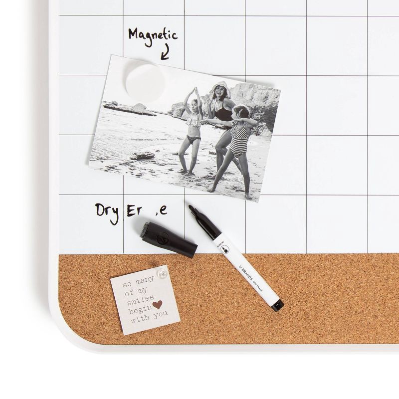 slide 6 of 7, U Brands 16"x20" Mod Frame 3-in-1 Planner Board - White, 1 ct
