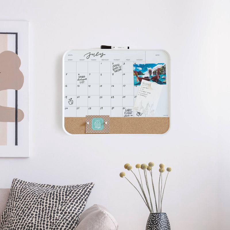 slide 7 of 7, U Brands 16"x20" Mod Frame 3-in-1 Planner Board - White, 1 ct