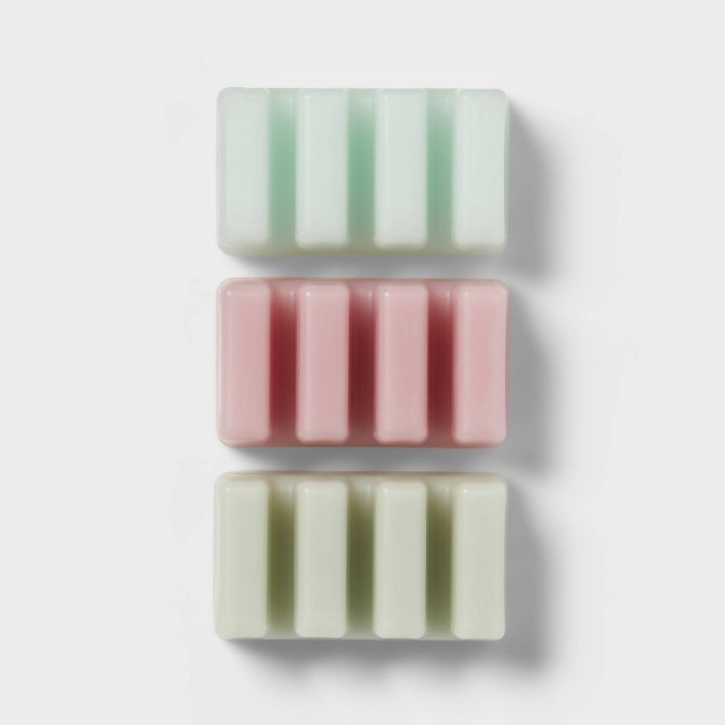 slide 2 of 3, 12 Cube Melt Wellness Aloe, Bergamot Lavender & Eucalyptus Leaf - Threshold™: Flameless Fragrance, Paraffin Wax, 1 ct