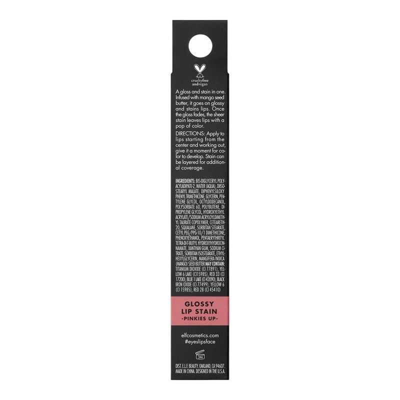 slide 7 of 7, e.l.f. Glossy Lip Stain - Pinkies Up - 0.1 fl oz, 0.1 fl oz