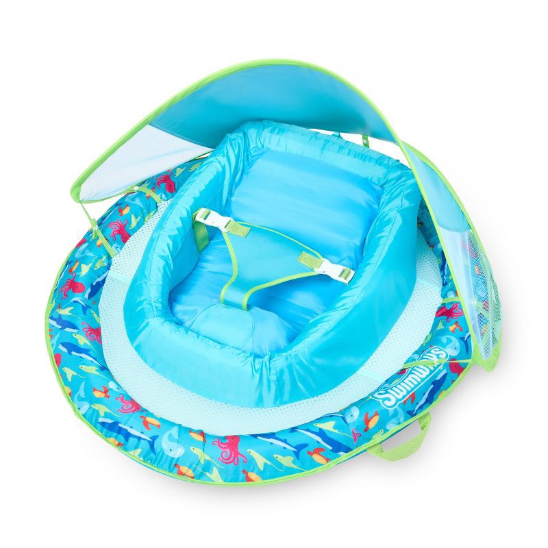 slide 1 of 7, Swimways Infant Baby Spring Float - Green: Water Floats & Inflatables for Ages 3 Months+, 1 ct