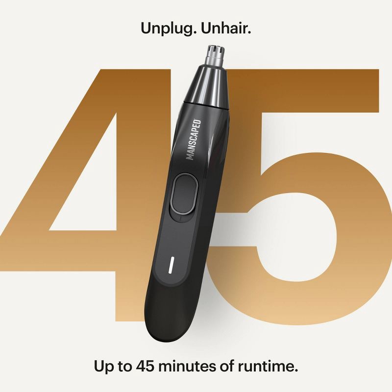 slide 9 of 11, MANSCAPED The Weed Whacker 2.0 Ear & Nose Hair Trimmer, SkinSafe Electric Clippers, Rechargeable Battery Shaver, 1 ct