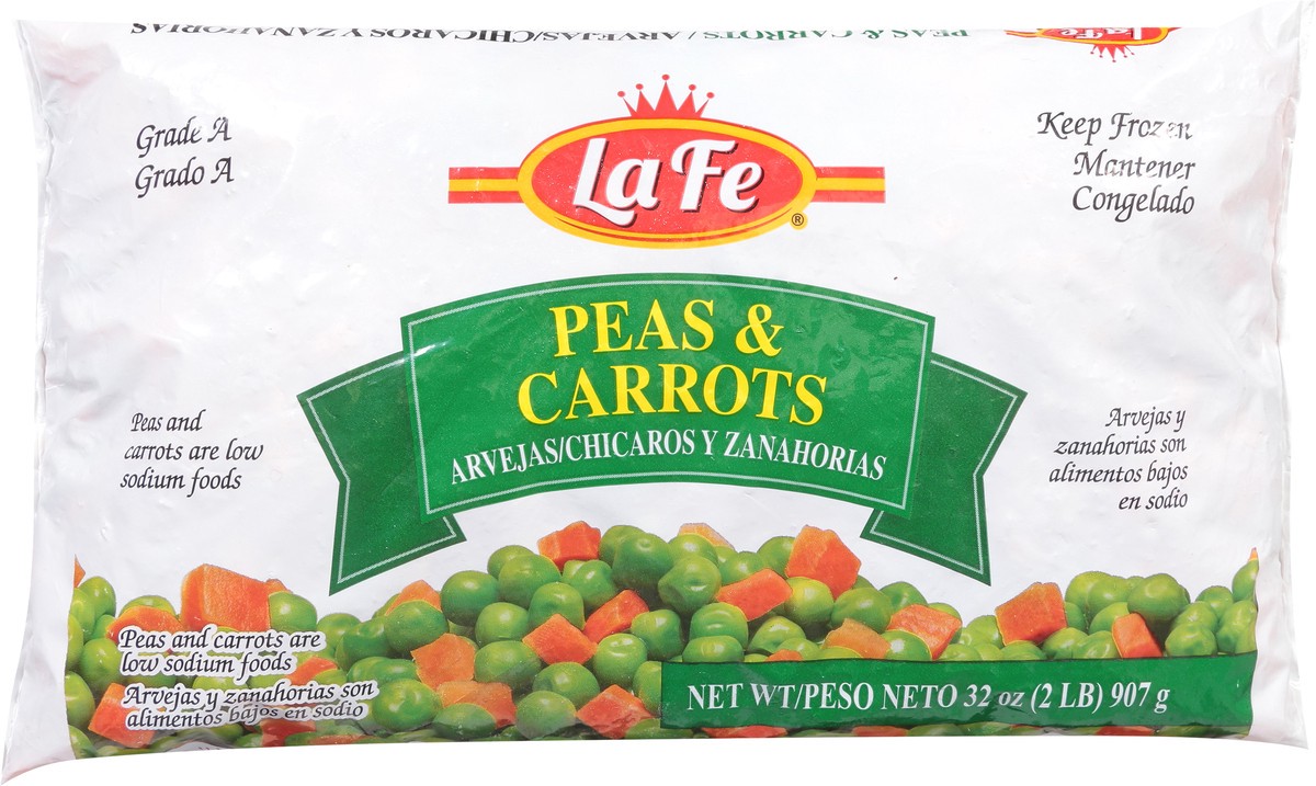 slide 2 of 13, La Fe Peas & Carrots 32 oz, 32 oz