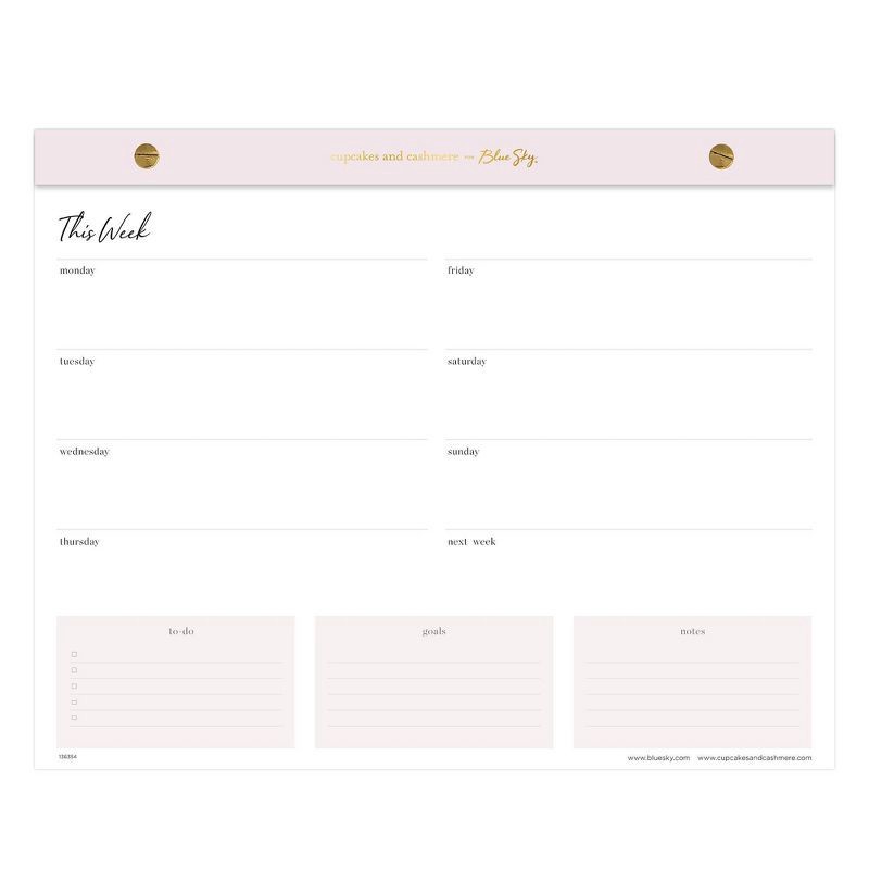 Blue Sky 8''x10'' Rivet Planning Pad Blush Cupcakes and Cashmere 1 ct