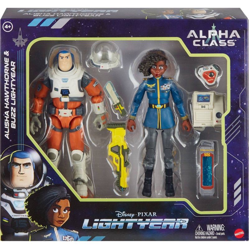 slide 2 of 6, Disney Pixar Lightyear Alpha Class Alisha Hawthorne & Buzz Lightyear Figures 2pk (Target Exclusive), 2 ct