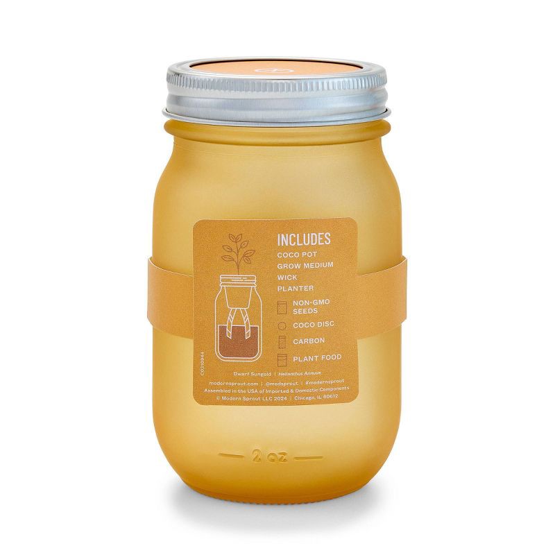 slide 3 of 8, Modern Sprout Pint Jars Flower Garden Seed Kits - SunFlower, 1 ct