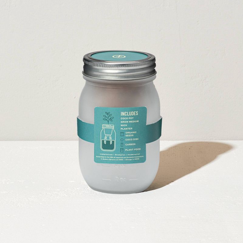 slide 2 of 8, Modern Sprout Pint Jars Herb Garden Seed Kits - Basil, 1 ct