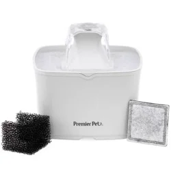 Premier Pet Automatic Water Fountain for Cats and Small Dogs - 60oz