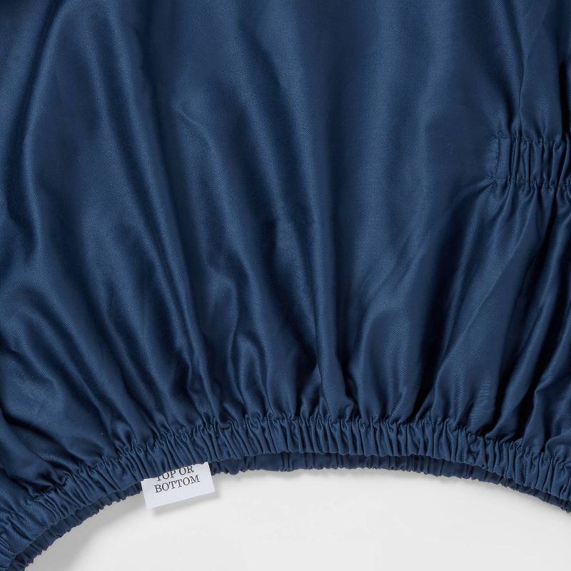 slide 3 of 4, Full 400 Thread Count Performance Fitted Sheet Metallic Blue - Threshold™, 1 ct
