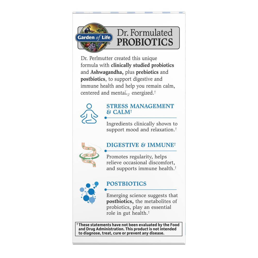 slide 4 of 7, Garden of Life Dr. Formulated Digestive & Stress Care Probiotic Capsules - 30ct, 30 ct