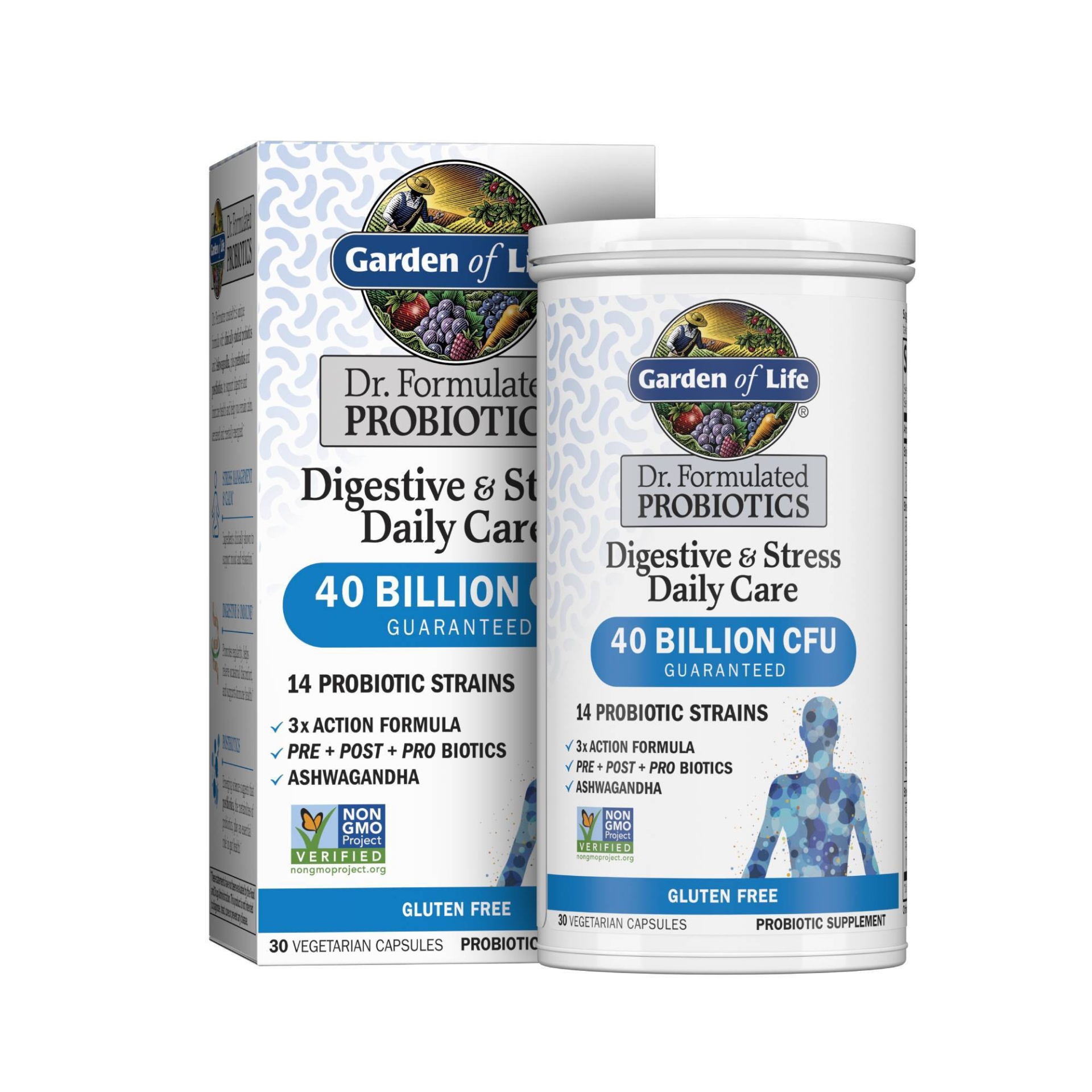 slide 1 of 7, Garden of Life Dr. Formulated Digestive & Stress Care Probiotic Capsules - 30ct, 30 ct