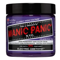 Manic Panic Classic Semi-Permanent Hair Color - Purple - 4oz: For All Hair Types, 30-Min Processing, Cream Formula
