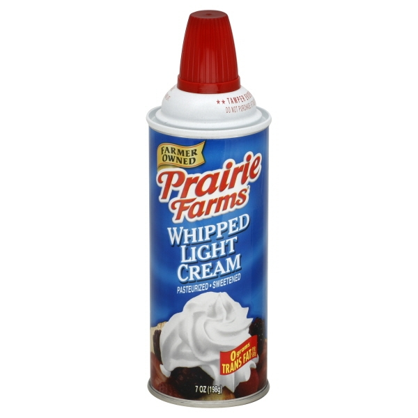 slide 1 of 1, Prairie Farms Whipped Cream Aerosol, 7 oz