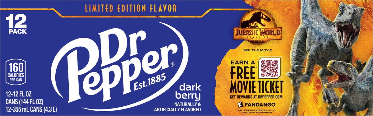 slide 8 of 9, Dr Pepper Dark Berry - 12 ct; 12 fl oz, 12 ct; 12 fl oz