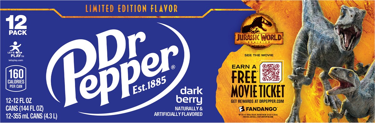 slide 7 of 9, Dr Pepper Dark Berry - 12 ct; 12 fl oz, 12 ct; 12 fl oz