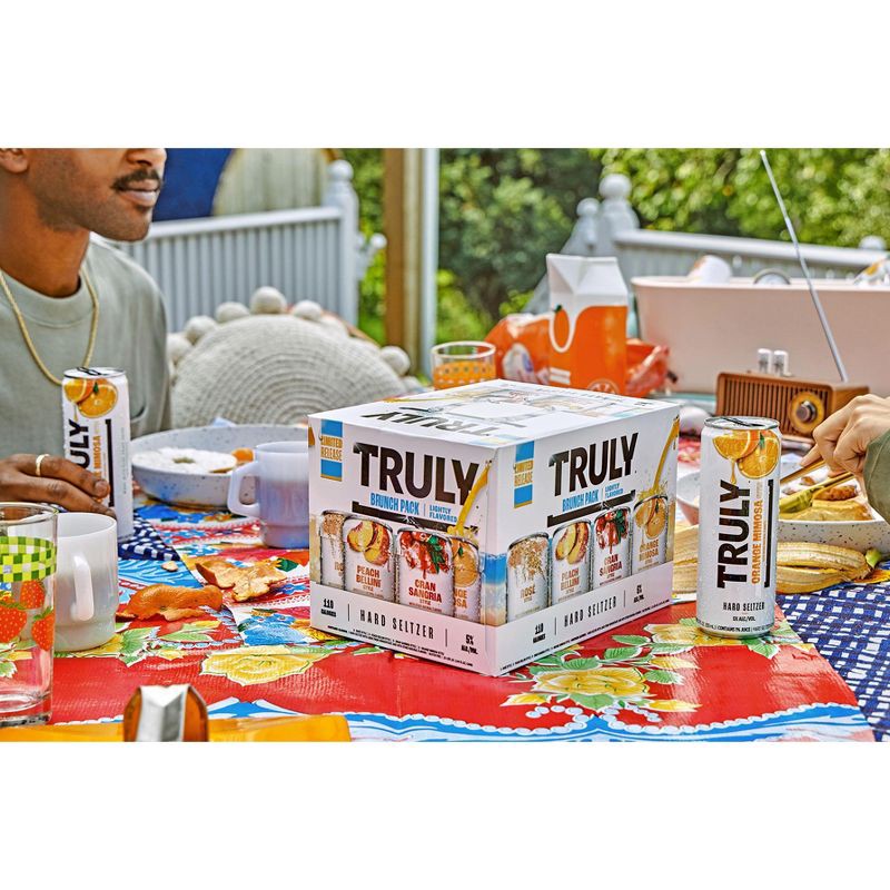 slide 2 of 9, Truly Spiked & Sparkling Truly Hard Seltzer Brunch Variety Pack - 12pk/12 fl oz Cans, 12 ct; 12 fl oz