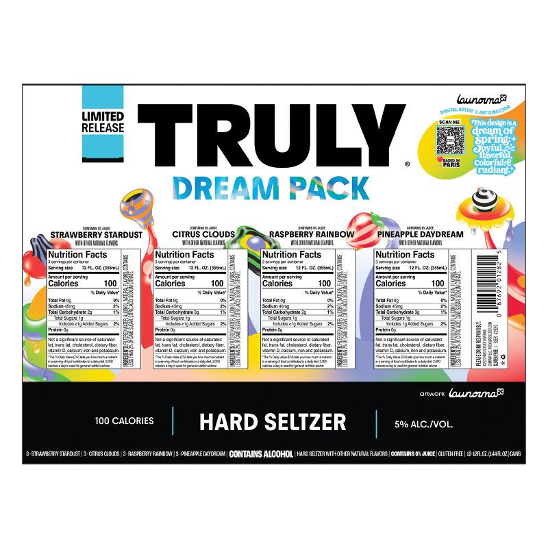 slide 4 of 4, Truly Spiked & Sparkling Truly Hard Seltzer Variety Pack - 12pk/12 fl oz Cans, 12 ct; 12 fl oz