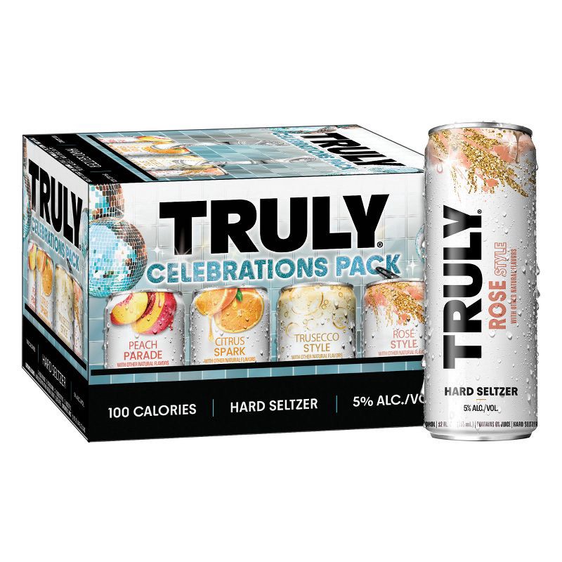 slide 1 of 8, Truly Spiked & Sparkling Truly Hard Seltzer Variety Pack - 12pk/12 fl oz Cans, 12 ct; 12 fl oz