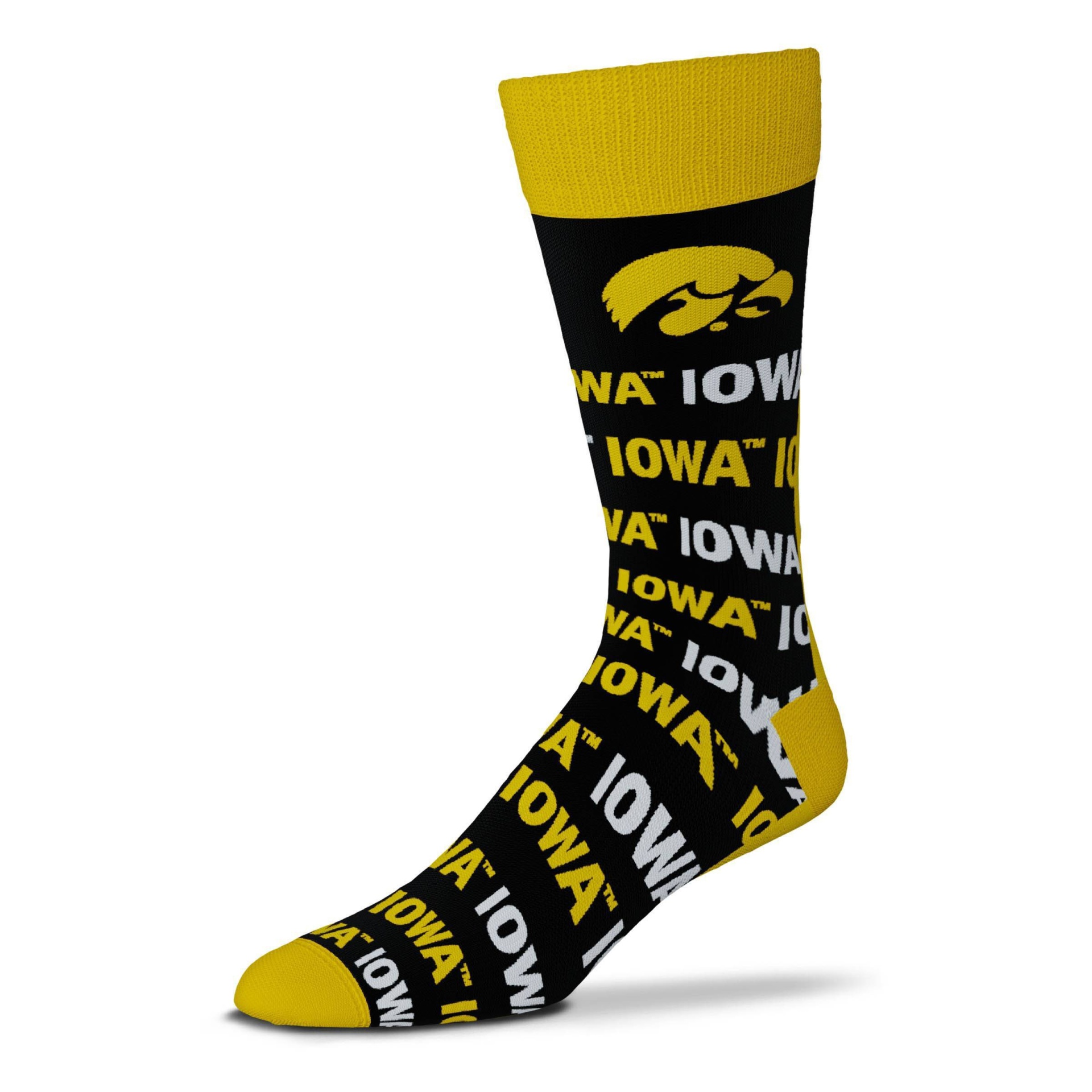 slide 1 of 1, NCAA Iowa Hawkeyes Use Your Words Knee High Socks, 1 ct