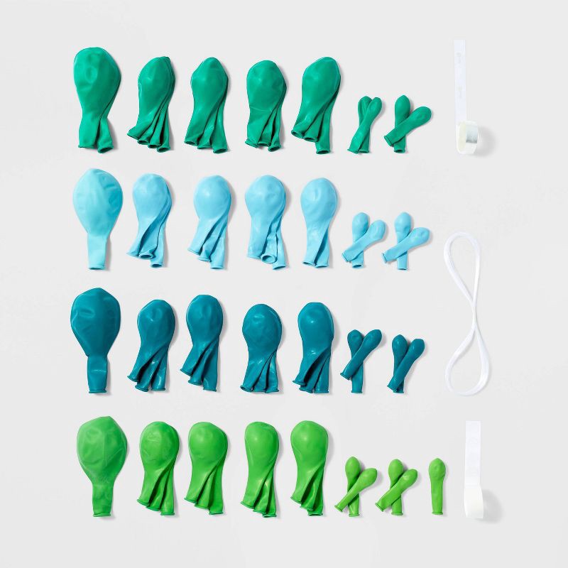 slide 5 of 6, Large Balloon Garland/Arch Green/Blue - Spritz™, 1 ct