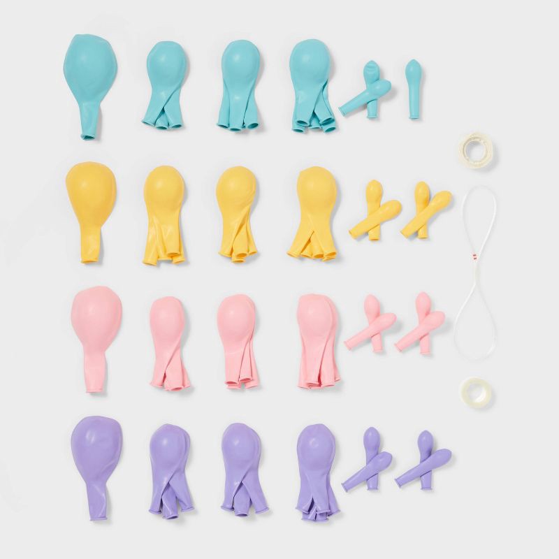 slide 3 of 5, 70ct Large Balloon Arch Garland Pastels - Spritz™, 70 ct