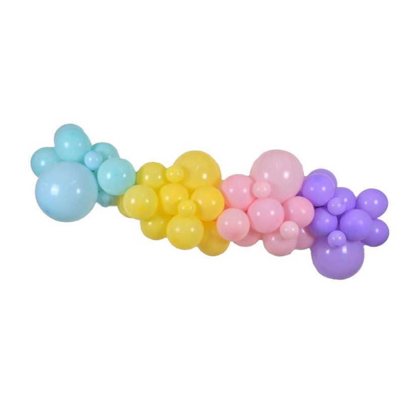 slide 5 of 5, 70ct Large Balloon Arch Garland Pastels - Spritz™, 70 ct