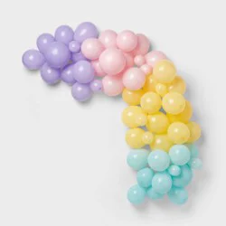 70ct Large Balloon Arch Garland Pastels - Spritz™