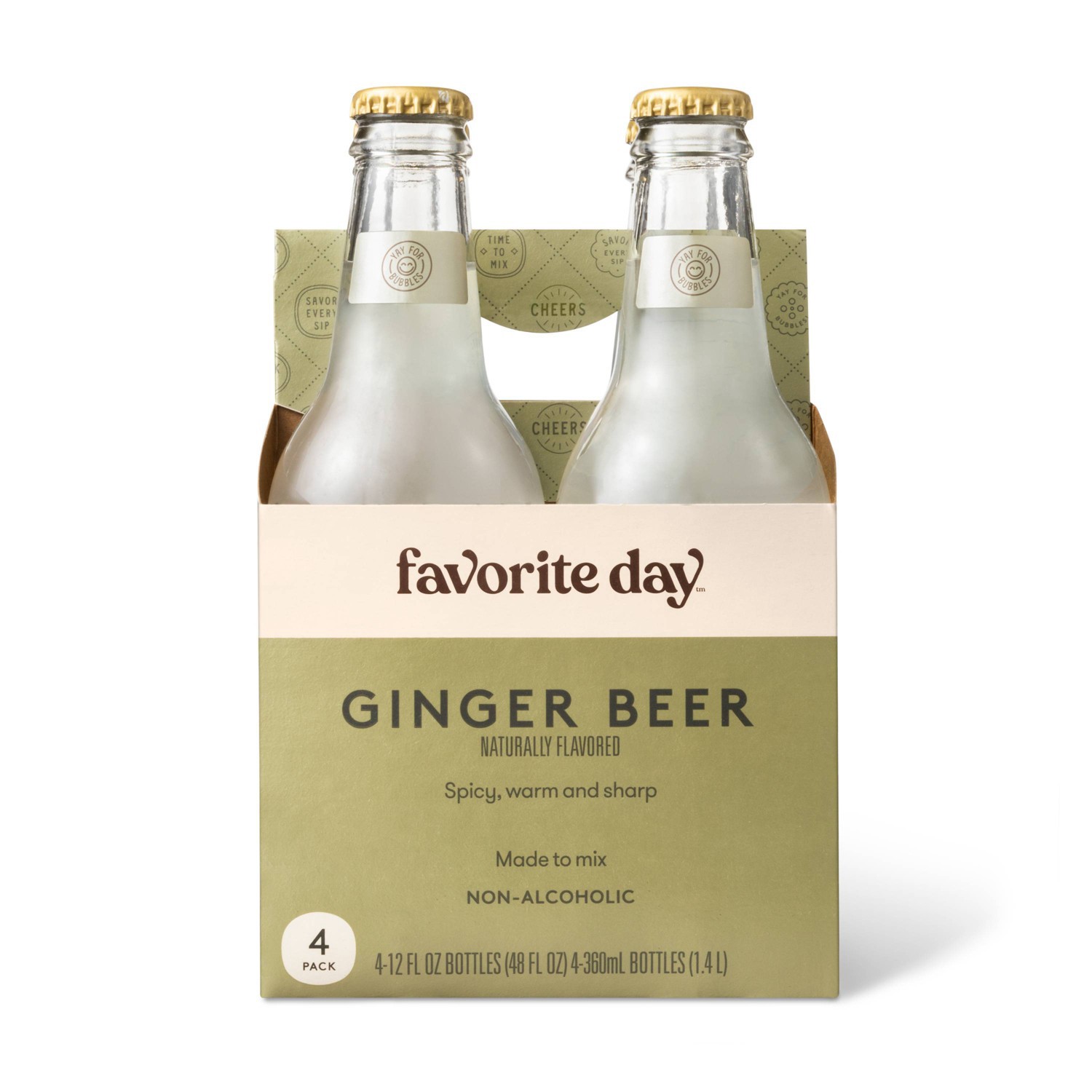 slide 1 of 1, Ginger Beer - 4pk/12 fl oz Bottles - Favorite Day, 4 ct; 12 fl oz