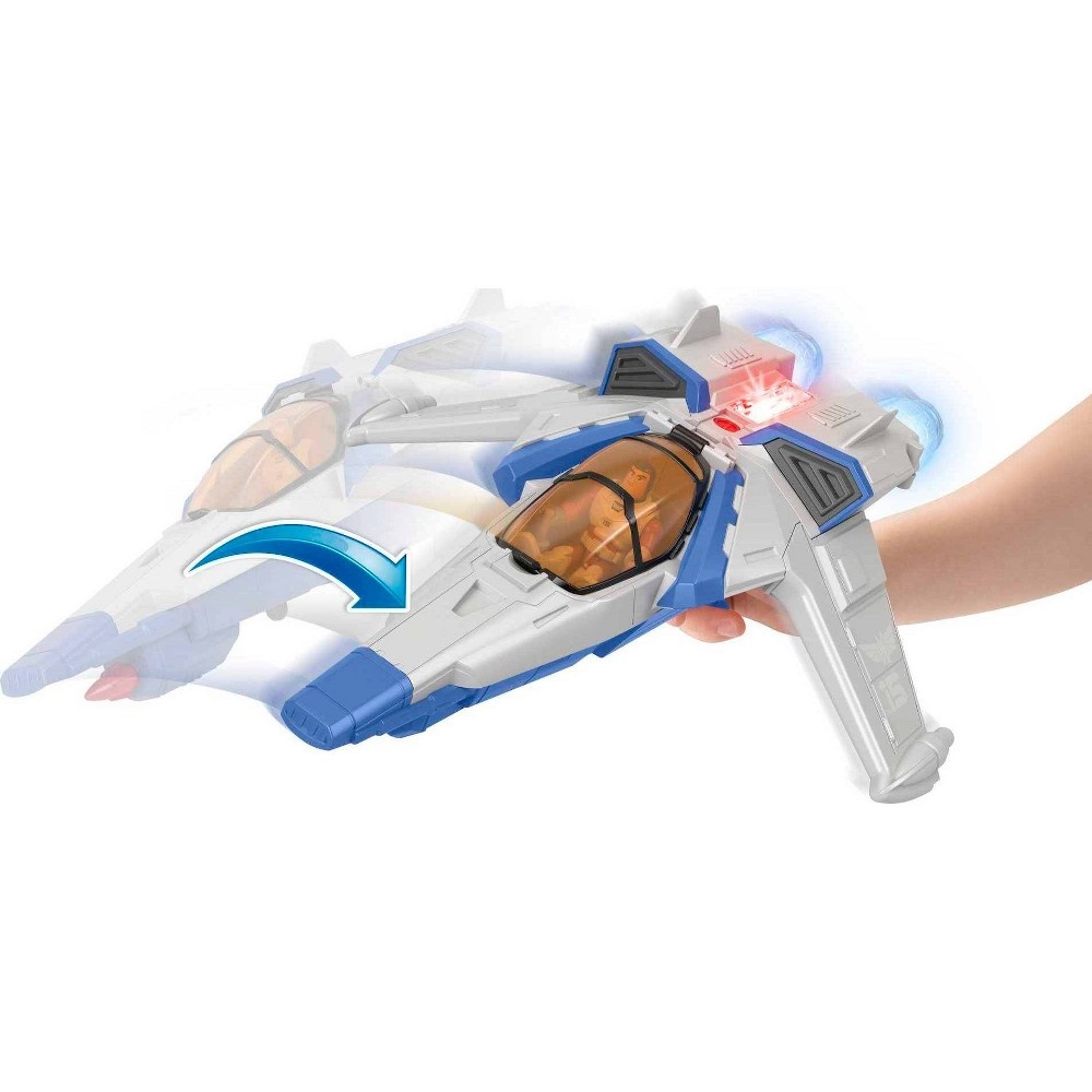 slide 3 of 4, Fisher-Price Imaginext Disney Pixar Lightyear Lights & Sounds XL-15 Spaceship & Buzz Lightyear Figure Set, 1 ct